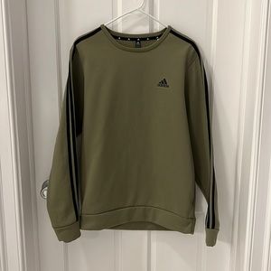 Adidas Army green crew neck sweatshirt